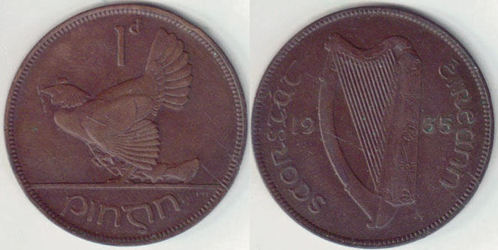 1935 Ireland Penny A008480